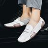 Men's Shoes Genuine Leather Shoes Spring/Summer Breathable Casual Leather Shoes Slip-on Driving Trendy Shoes