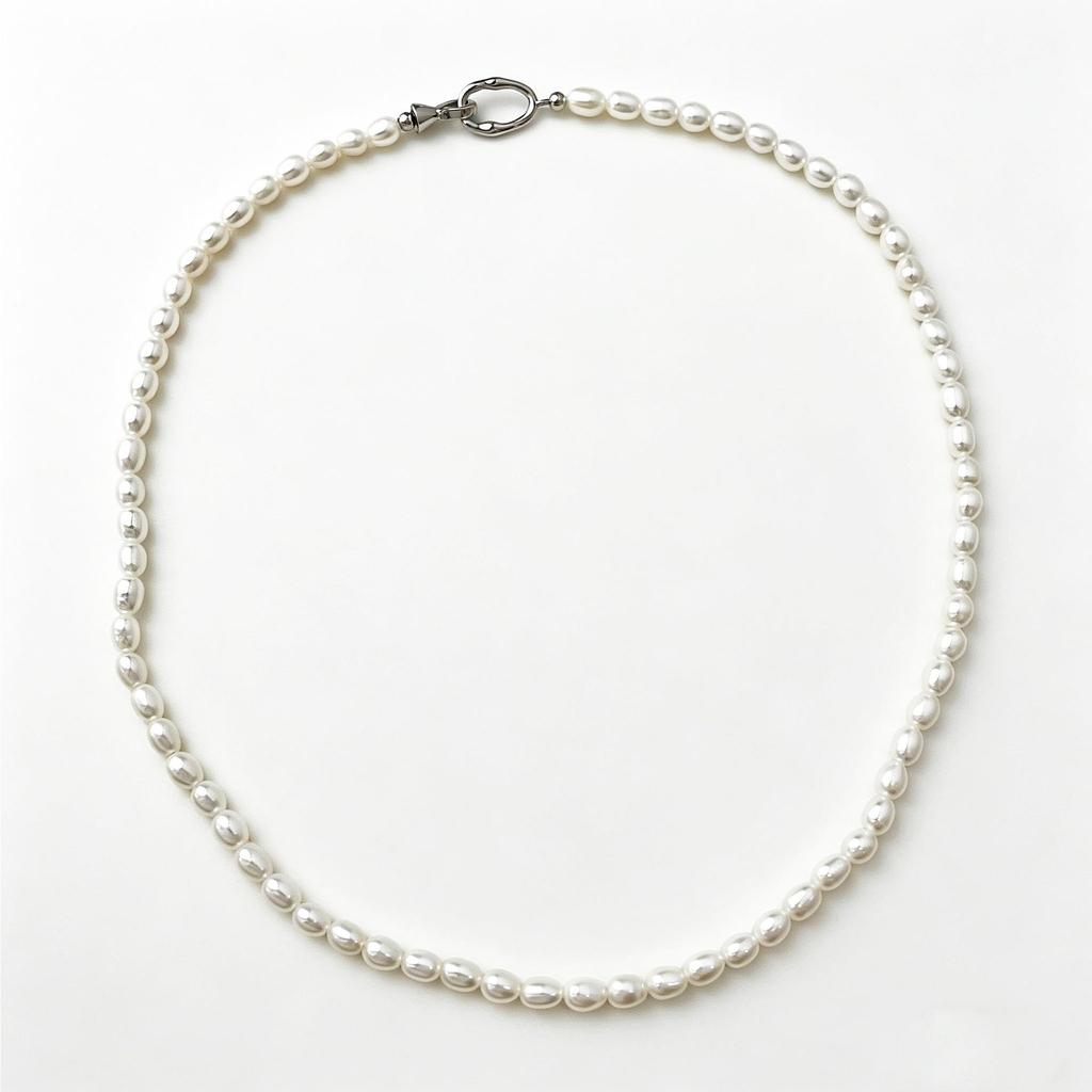 Kaiming S925 Sterling Silver Freshwater Pearl Necklace - French Light Luxury High-End Versatile Women's Choker