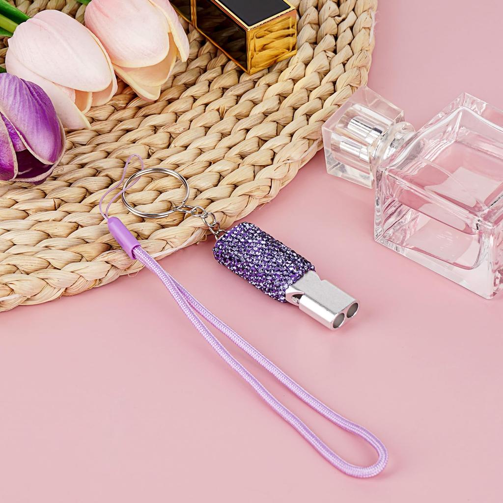 BIIANGE Sparkling Purple Whistle, Coach Whistle with Lanyard, Coach Referee