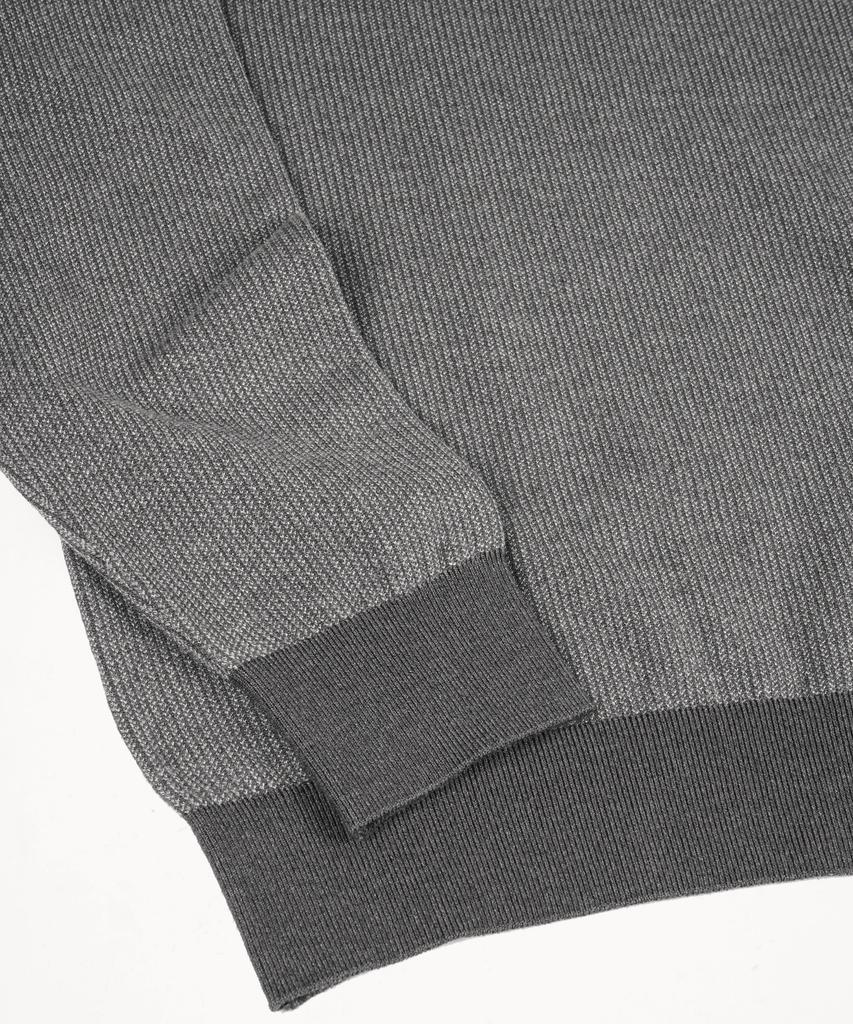 BIRBANTE Soft Washable Two-Tone Round Knit - Grey