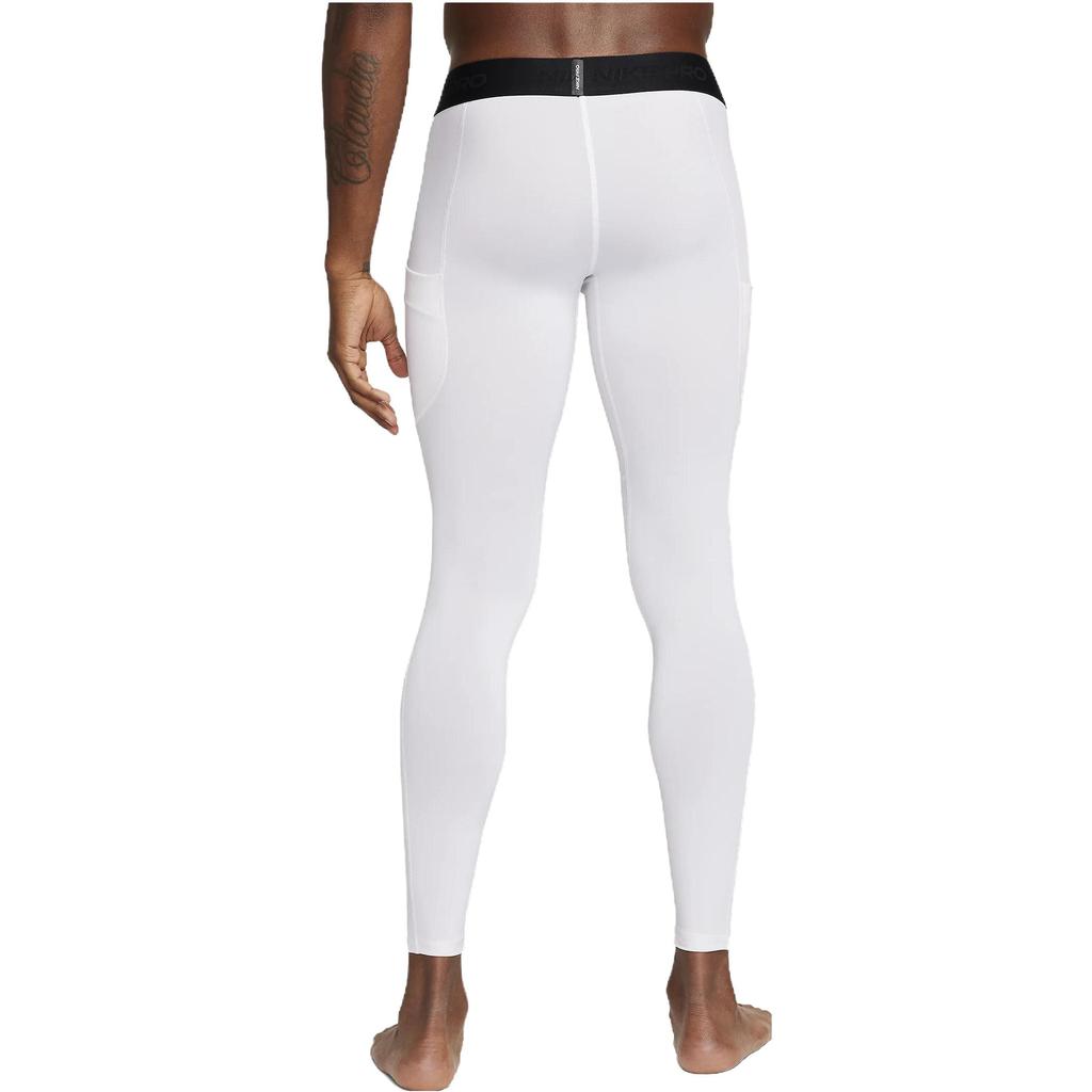 Nike Legginsy fitness Dri-FIT Męskie Legginsy Białe FB7952-100