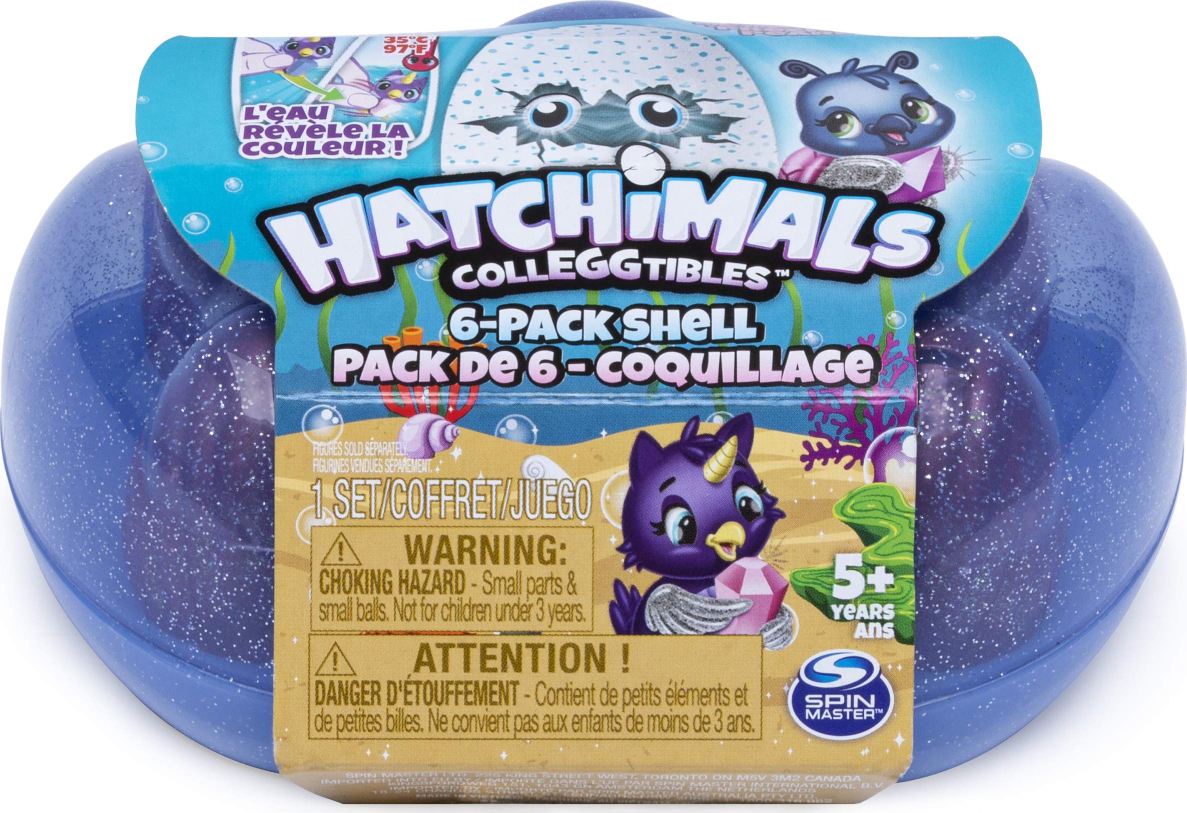 

Hatchimals Mermal Magic Набор из 6 ракушек-переносок с 5-м сезоном для детей от 5 лет и старше May CollEGGtibles, CollEGGtibles, (Цвет варьируется)