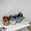2023 New Cowhide Women's Bag Woven Vegetable Basket Single Shoulder Cross-shoulder Portable