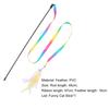 Kitten Toy Colorful Ribbon Feather Accessories Interactive Toy Cat Teaser Stick Toy Pet Supplies