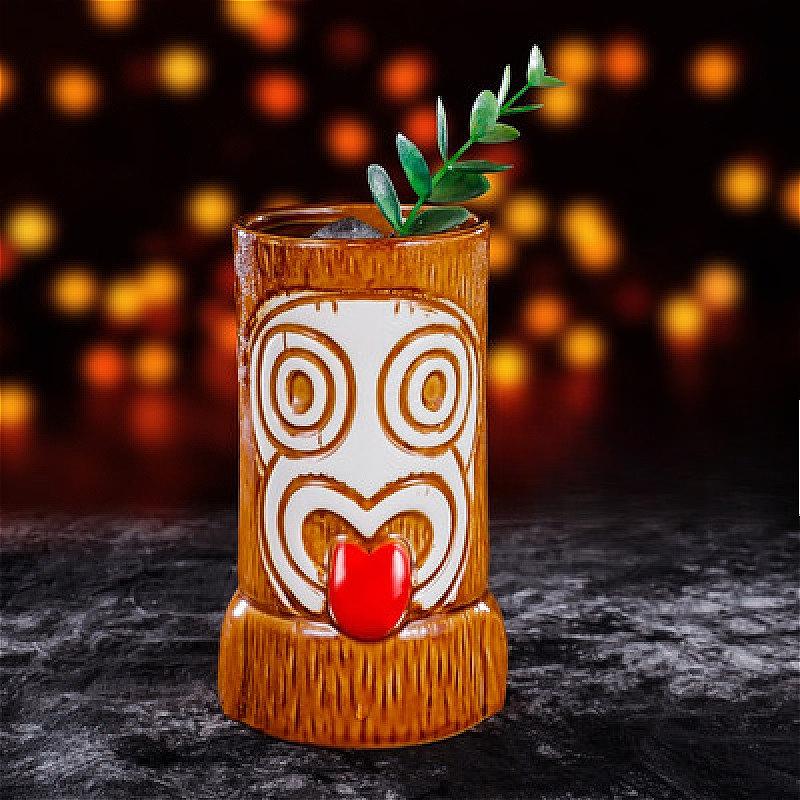 Kubki Tiki w stylu hawajskim Kreatywny kubek do koktajli Ceramiczne kubki Tiki Naczynia barowe Kieliszek do wina Kubki Tiki z Wyspy Wielkanocnej Prezent na Halloween