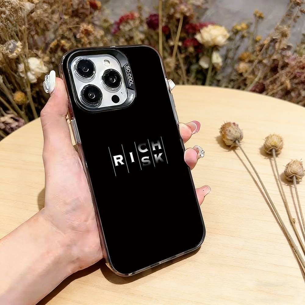 

Day Trader Trading RISK RICH Phone Case For iPhone 17,16,15,14,13,12,11 Plus,Pro Max,XS,Colorful Silver Black Cover iPhone17Pro