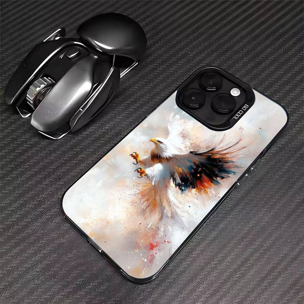 Eagle Cool Animal Phone Case For iPhone 17 16 15 14 13 12 11 Pro Max XS Max 7 8 Plus Shockproof Silicone Matte Cover