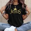 Jesus Der König der Könige T-Shirts Unisex Baumwoll-T-Shirts Glaube Christliche Ästhetik T-Shirts 2026 Unisex Kurzarm Religiöse T-Shirts