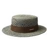 French Retro Salty Grass Hollow Sun Hat Men And Women Seaside Vacation Travel Beach Flat Top Hat Elegant Straw Hat