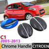 Black Carbon Fiber Door Handle Cover for Citroen C1 MK1 2005~2013 2009 2010 2011 2012 Car Accessories Stickers Trim Set Chrome