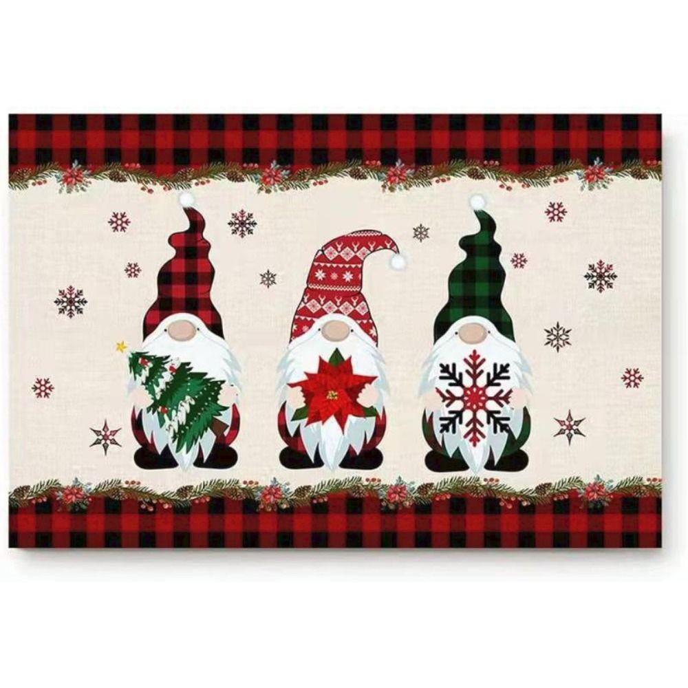 Christmas Gnome Entrance Doormat Cartoon Dwarf Welcome Mat Entrance Carpet  Indoor Outdoor