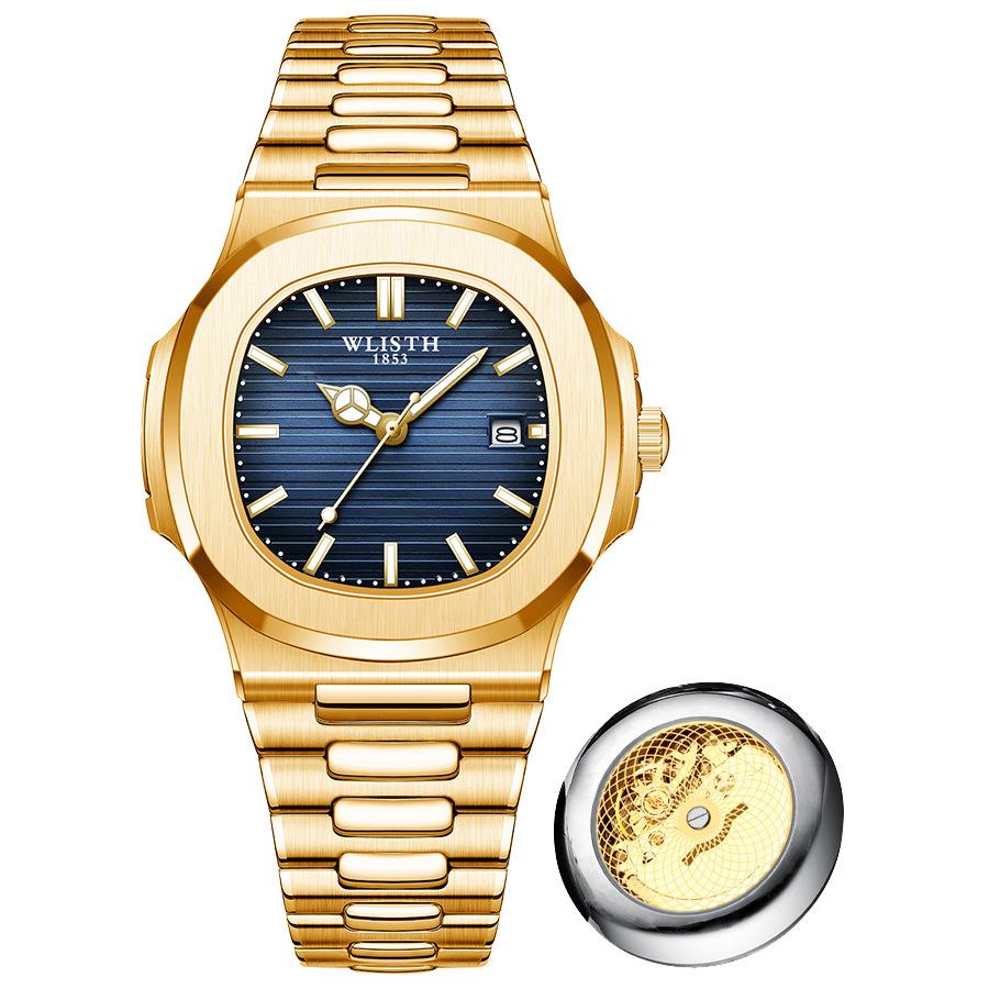 Herrenuhr Top Marke Herrenuhr Quarz Uhr Mechanische Aufzug Herrenuhr Leuchtend Wasserdicht Kalender Uhr Stahlarmband Business Uhr Herren