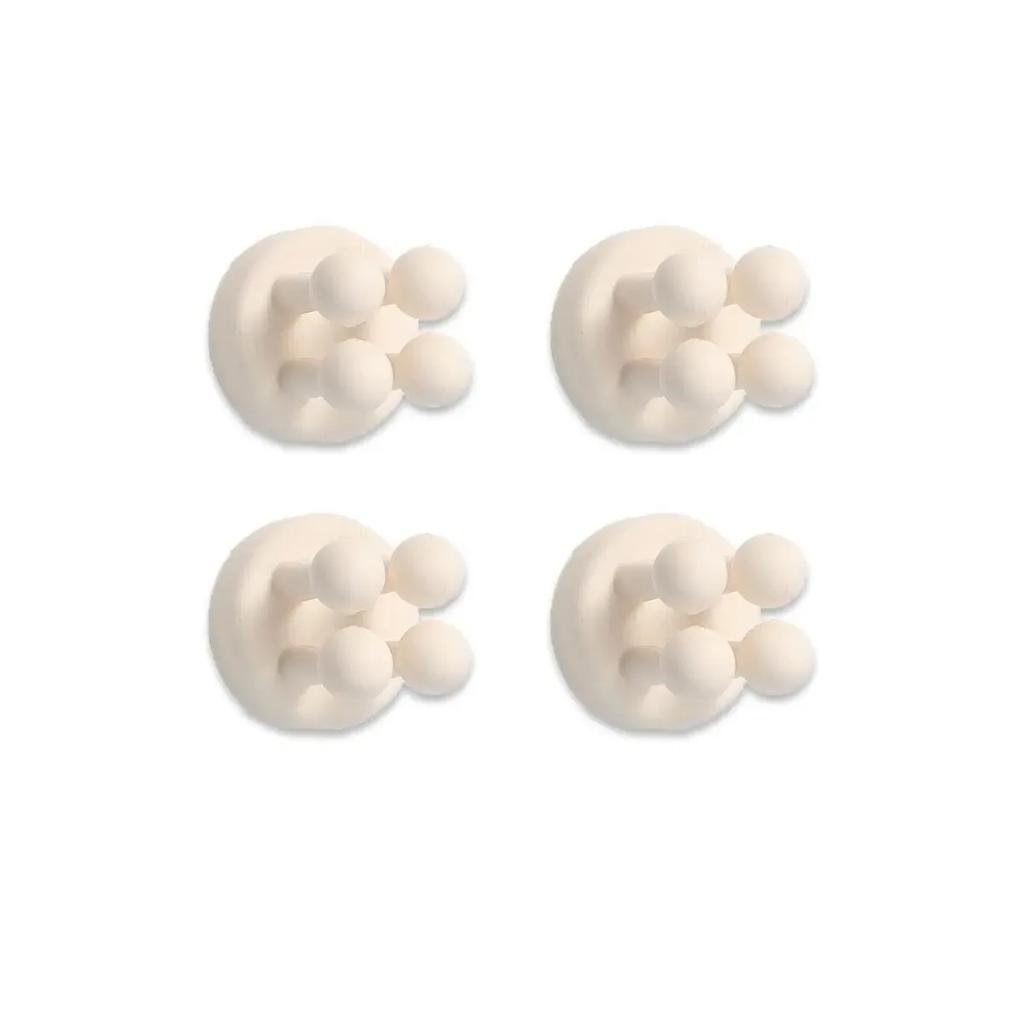 4Pcs Silicone Toothbrush Holders Hook Waterproof Self Adhesive Wall Mounted Single Hook for Hanging Key Plug Holder