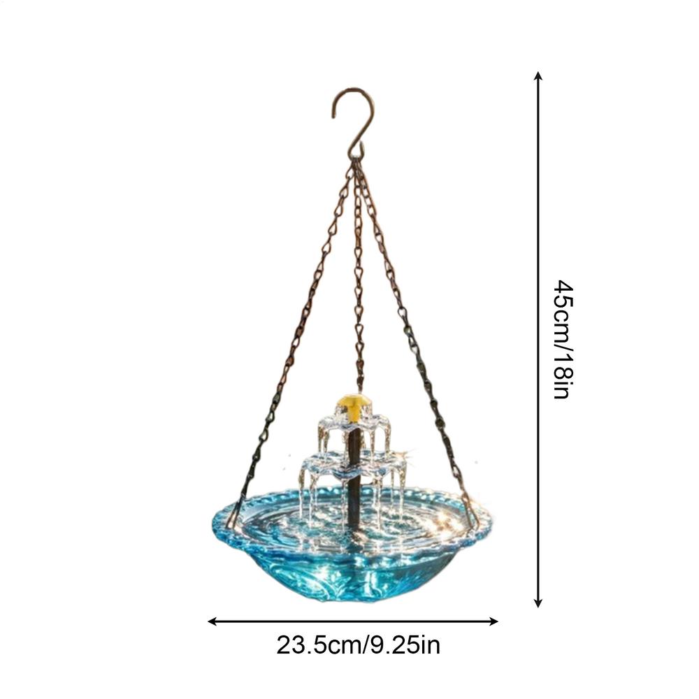 

Hanging Solar Bird Bath Fountain Solar Cascade Hanging Bird Bath Fountain for Outdoor Garden Backyard Patio Lawn