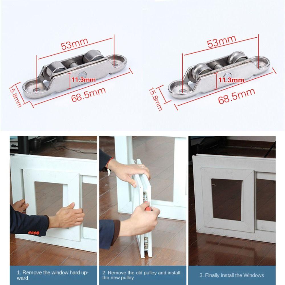 New Sliding Door Fittings Door Sliding Roller Stainless Steel 80/88 Type Window Pulley Silent Door Fittings Sliding Roller