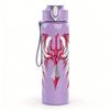 1PC Devil Angel Wings Silhouette 750ml Color Plastic Sports Water Bottle Leakproof Flip Straw Lid Suitable for Sports Office Home Use