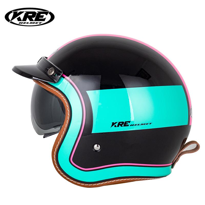 "KT67 Retro Summer Motorcycle Helmet for Men and Women"