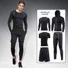 Conjunto de Fitness Masculino de Alta Elasticidade e Secagem Rápida de 5 Peças: Collants, Calças, Equipamento de Corrida e Treino