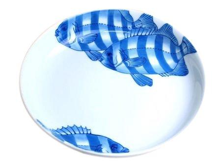 

Stone sea bream in a gong bowl [Arita ware] 9-inch