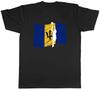 Netball Barbados Flag Mens Unisex T-Shirt Tee