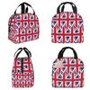 Flag Of The United Kingdom Insulated Lunch Bag for Women Office Cooler Thermal Food Box Tote Portable Lunch Boxes Container