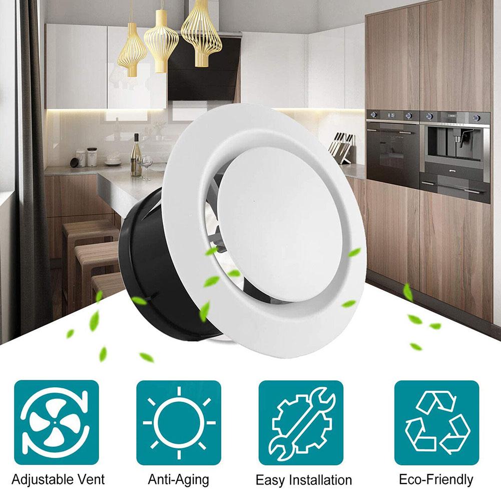 1 PCS ABS Tuyere Ceiling Air Supply Mountable HOT AIR Vent Grille Cover Easy Diffuser A Djustable Air Volume Exhaust Hood