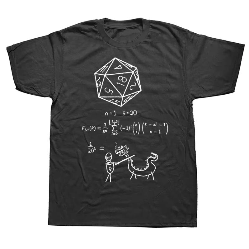 Novelty Dungeon Dragon T Shirts Graphic Streetwear Short Sleeve I Have A Plan D20 Dice Role Playing Game DnD Tshirt