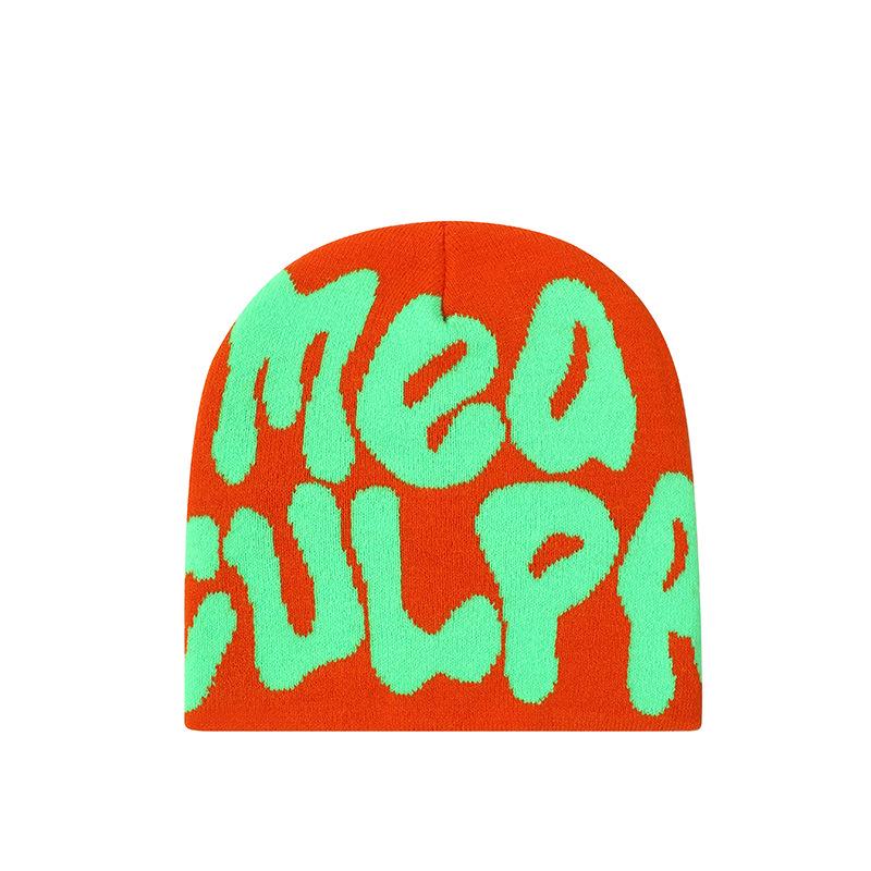 Unisex Winter Buchstaben Jacquard Mütze - Warme, trendige Strickmütze