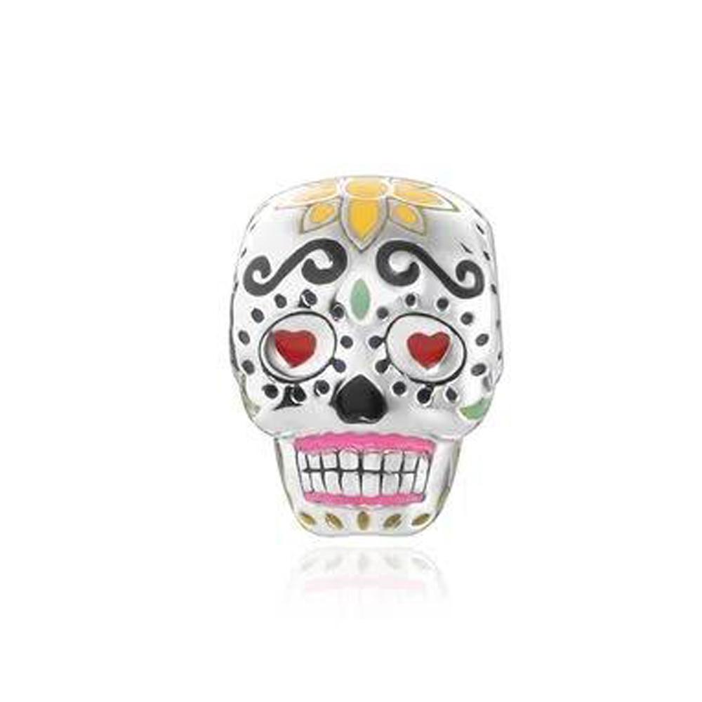 Beautifulcopper Skull Halloweenthrilling Carnival Party Charm Pendant Suitable For Original Bracelet Diy Women'S Jewelry