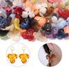 10pcs/lot Colorful Flower Acrylic Spacer Beads Three Petal Flower Loose Bead Caps For DIY Charms Earrings Necklace Accessories