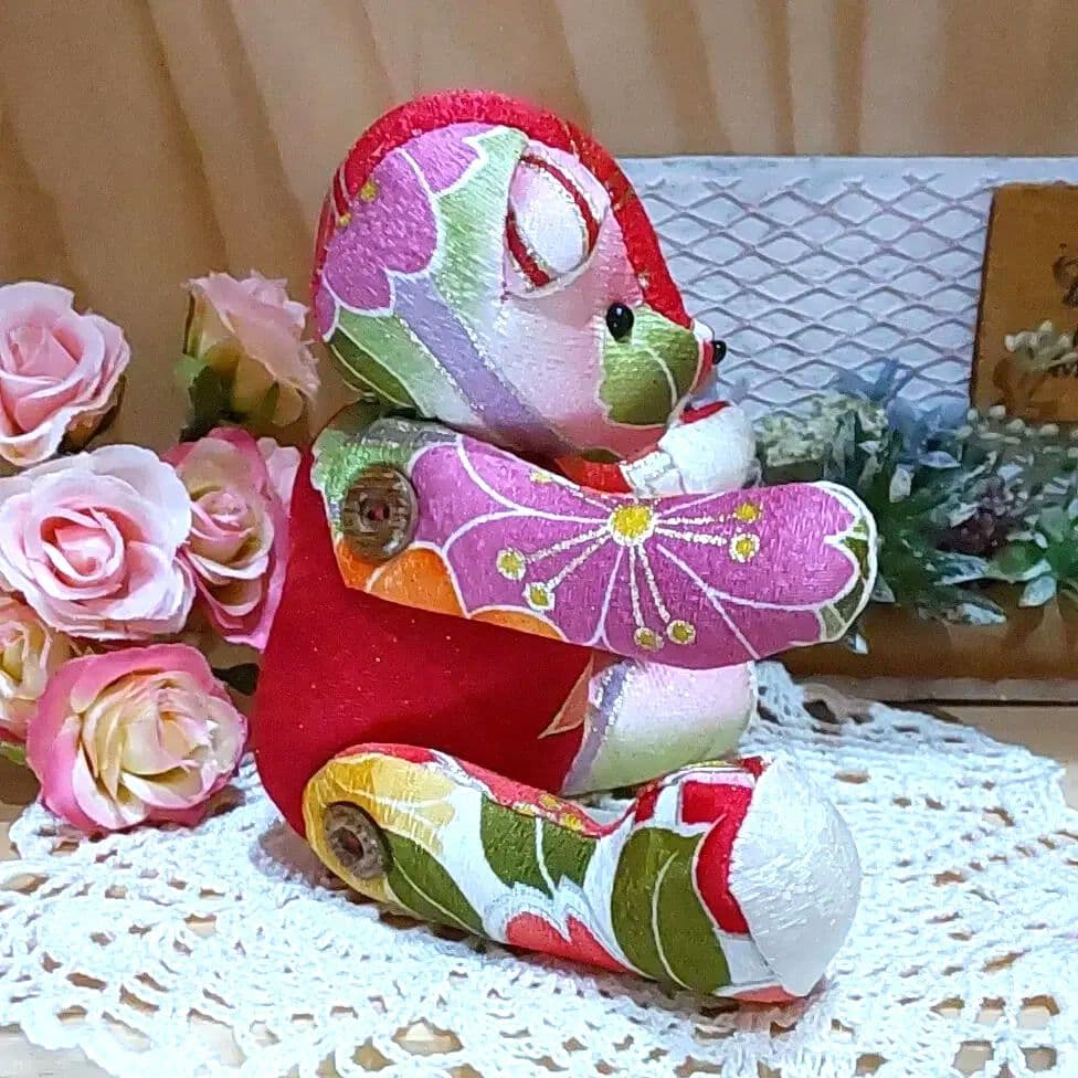 [USED] Hana Yuzen-chan Little Bear Teddy Bear Handmade Plush Toy