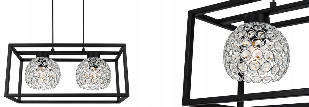 HANGING LAMP ELEGANT CAGE CRYSTAL BALL