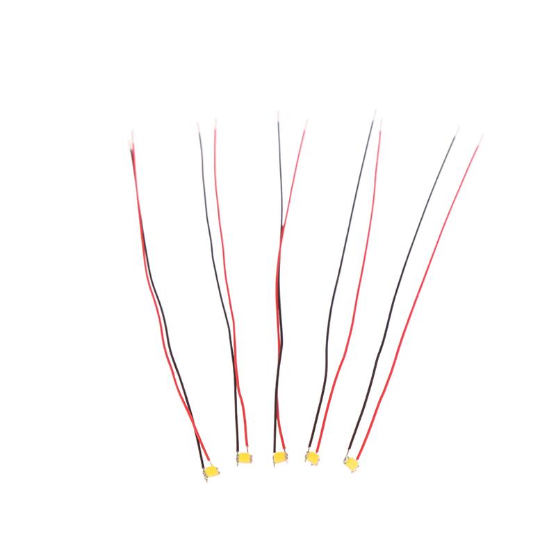 5 Peças 0805 LED Piscante Lâmpada SMD Com Fio Micro LED Chip Pré-Soldado Mini Lâmpada Com Fio Para Modelo Ferroviário Brinquedo DIY Peças Para Modelo de Carro