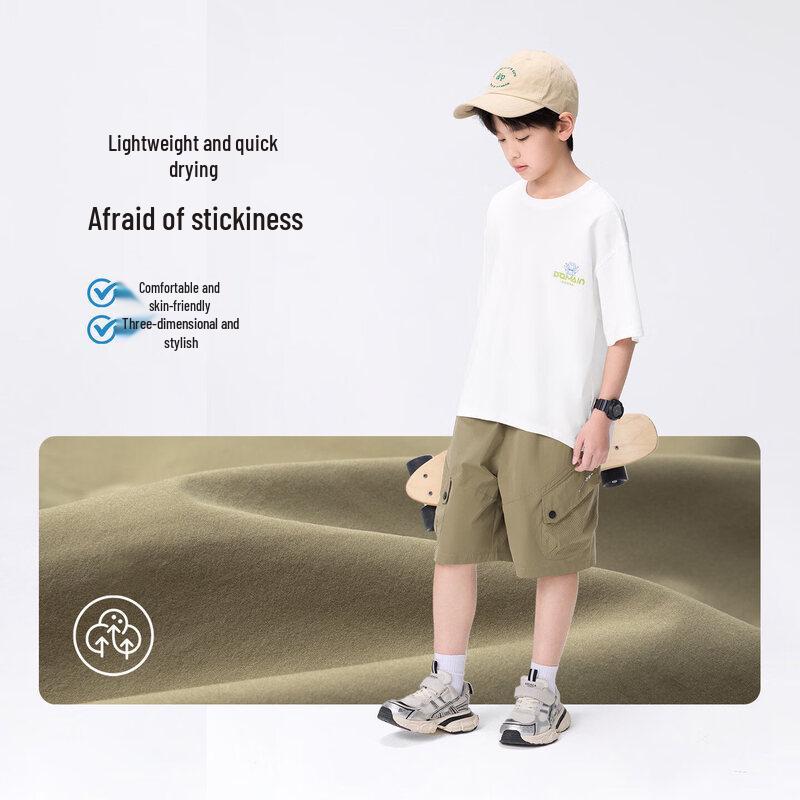 Zuo Xi Boys' Lightweight Breathable Cargo Shorts