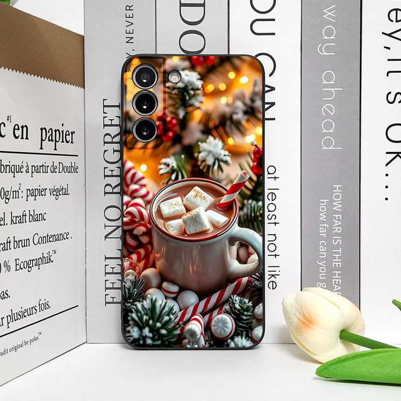 Christmas Decorate Hot Coffe Cup Pattern Phone Case for Google Pixel 9A 8 A 7A 6 A 7 PRO 8 9 Pro XL 4G 5G Shockproof Soft Cover