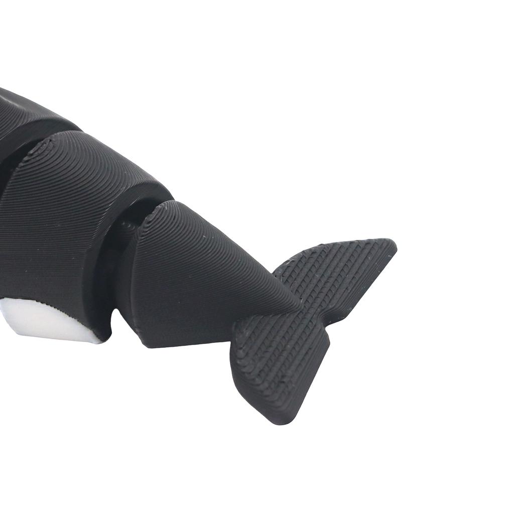 3D Printing Of Black Tiger Whale - Flexible And Movable Joints, Simulation Of Marine Life Models, Decorative Ornaments