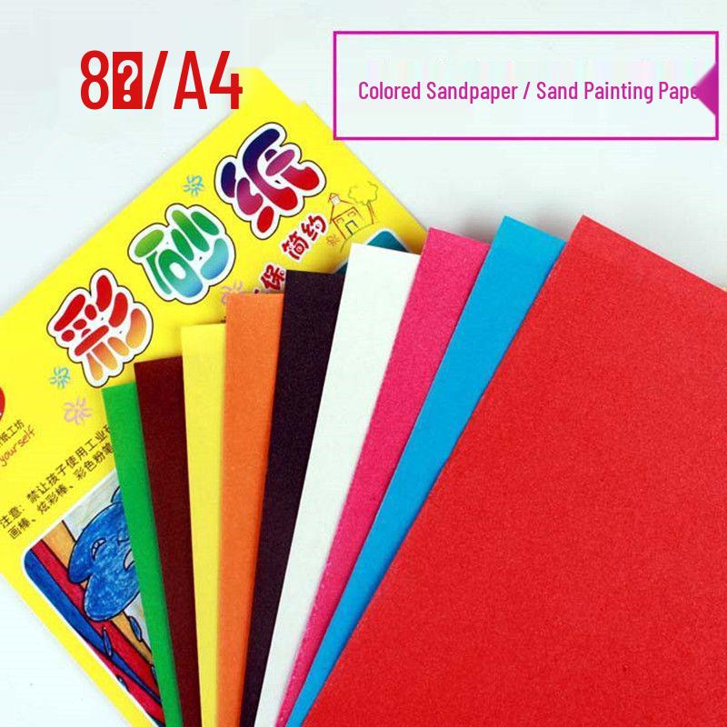 

Colored Sandpaper Art Book: Creative Doodling & Painting for Kids A4 Colored Sandpaper (10 Colors Mixed)