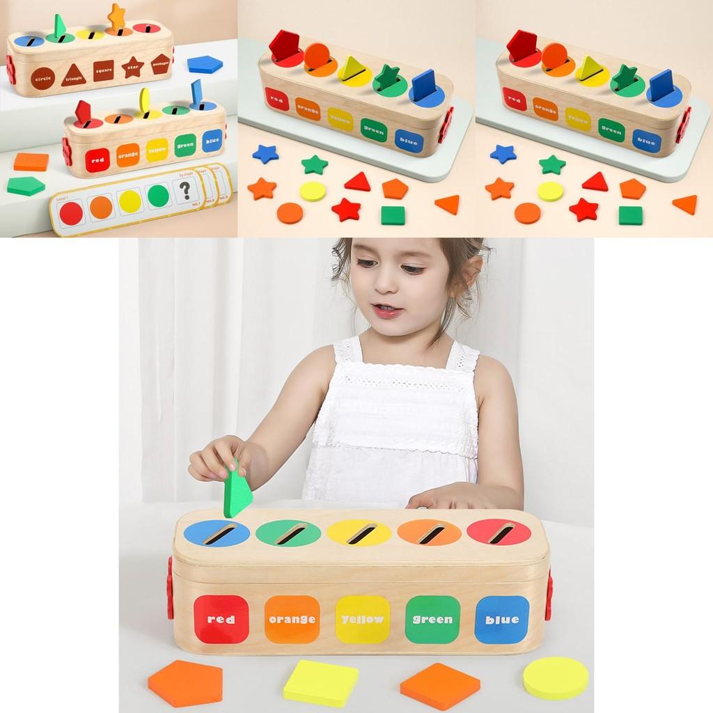 Wooden Matching Shape Color Classification Colorful Box Evil Child Toy Puzzle
