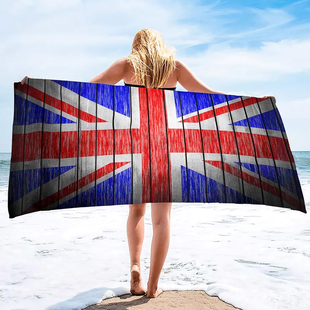 Britische Flagge Badetuch, UK Schnelltrocknend Saugfähig Übergröße Sandfrei Sandfest s Extra Groß