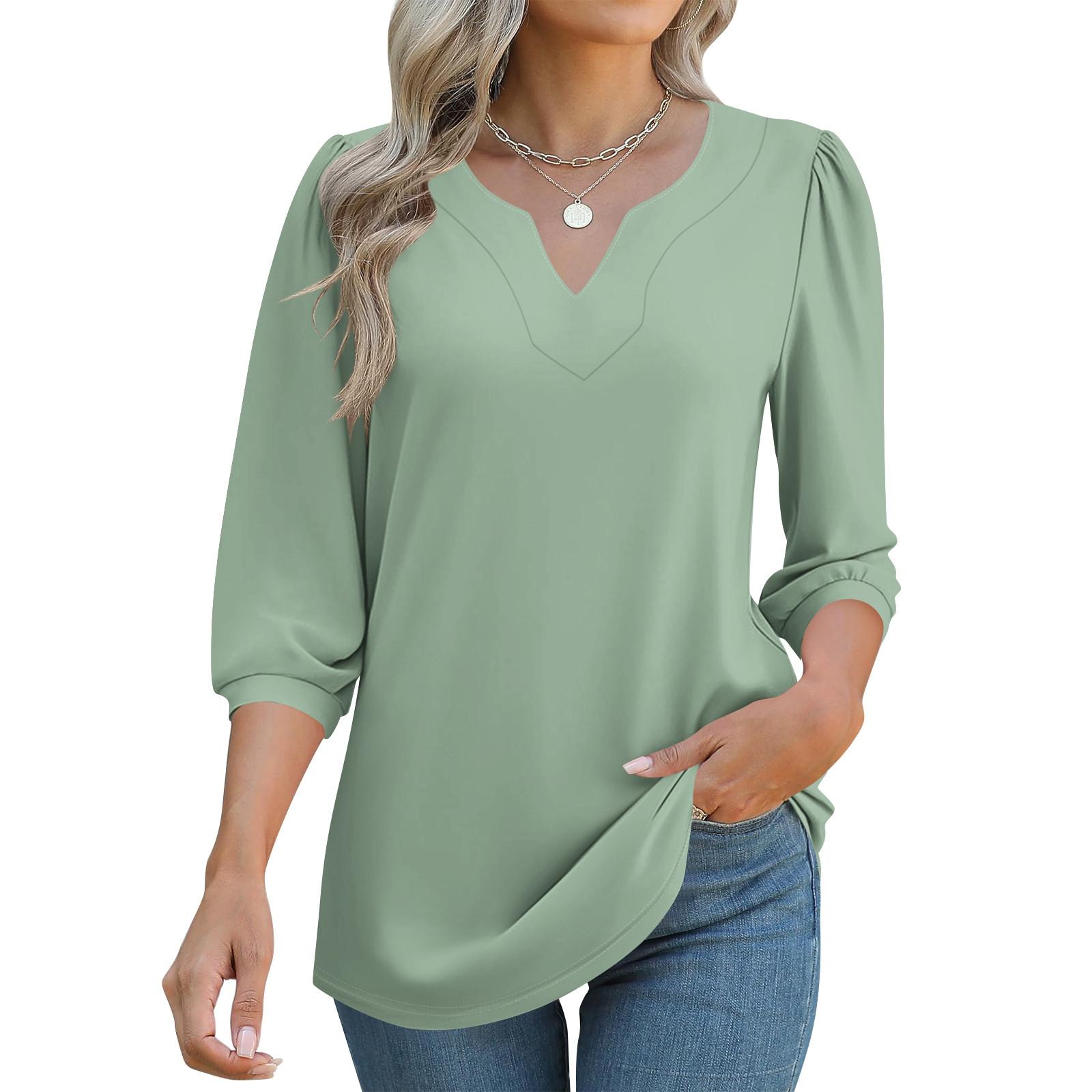 

Женские футболки с рукавом 3/4, футболки с графикой, повседневные базовые топы, пуловеры XXL