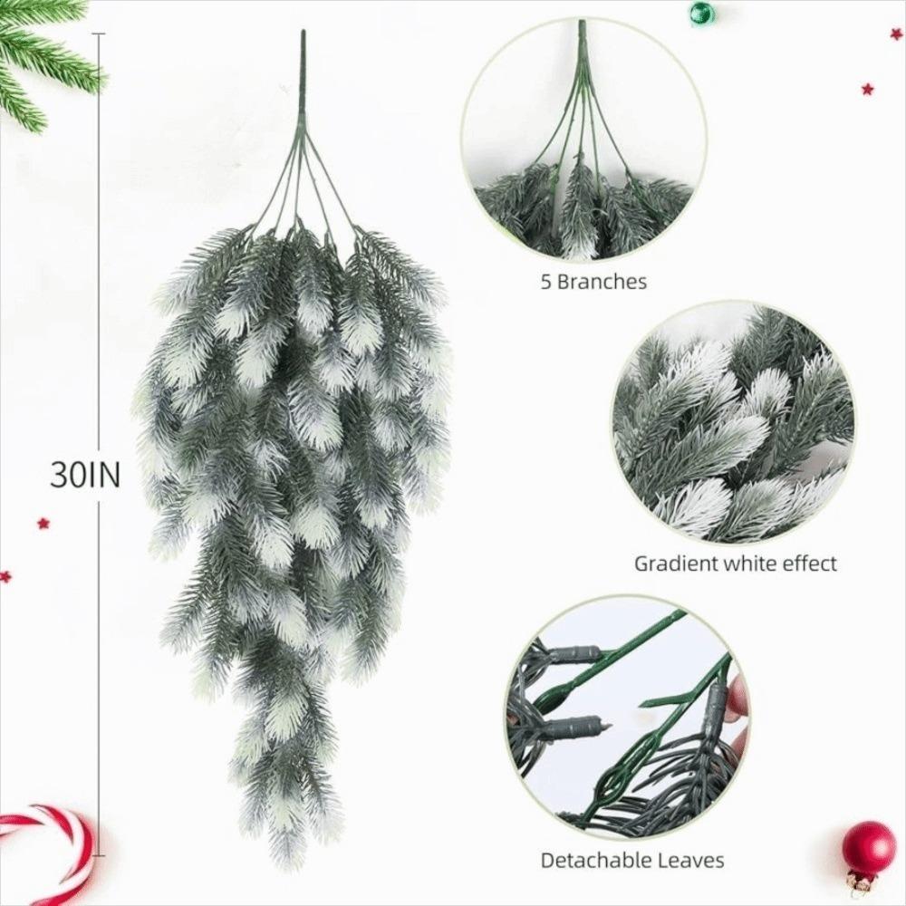 Wall Hanging Christmas Pine Needle 30 Inch Fake Vine Plants Artificial Pine Branches  Outdoors