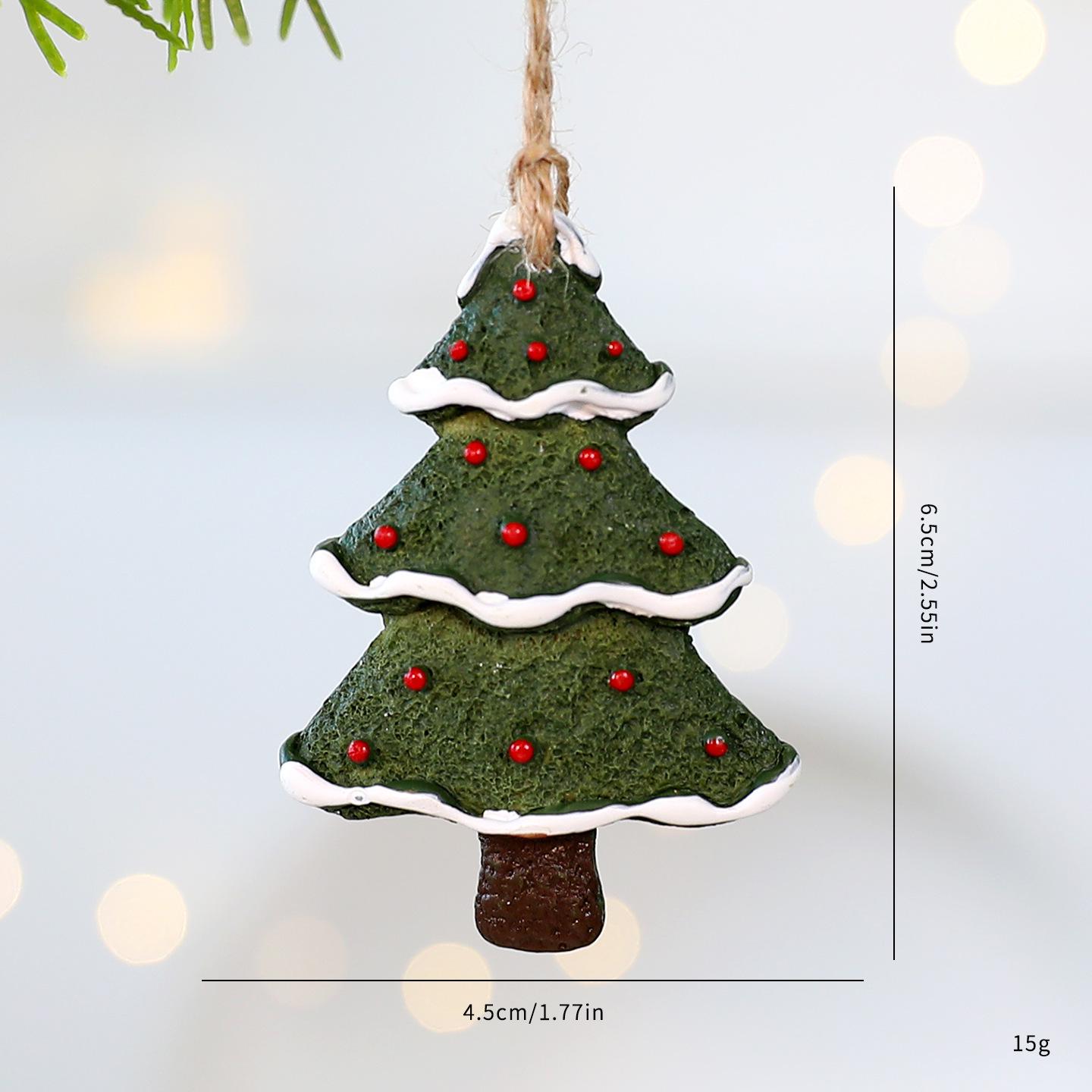 Christmas Resin Small Pendant Set: Snowflakes, Hearts, Christmas Trees, Stars Ornaments Opp Bag