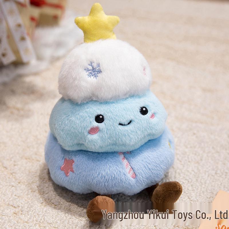2026 Christmas Tree Plush Toy - Cute Holiday Pillow & Decoration