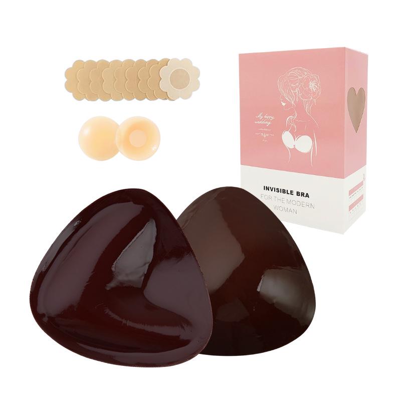 Double-Sided Silicone Nipple Covers & Push-Up Bra Inserts for Deep V Swimsuits