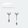 Brinco Stud de Osso da Orelha com Rosca de Zircônia para Piercing na Orelha. Brinco de Estilo de Luxo. Brinco de Lóbulo de Aço Inoxidável Não Removível.