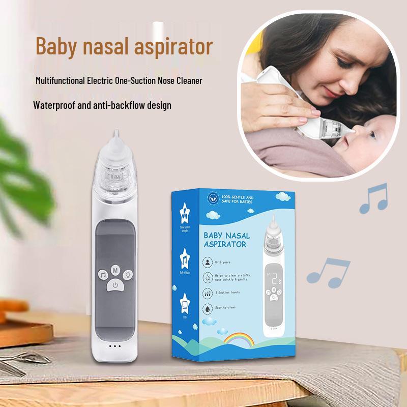 Silicone Electric Baby Nasal Aspirator - Safe Snot and Booger Cleaner