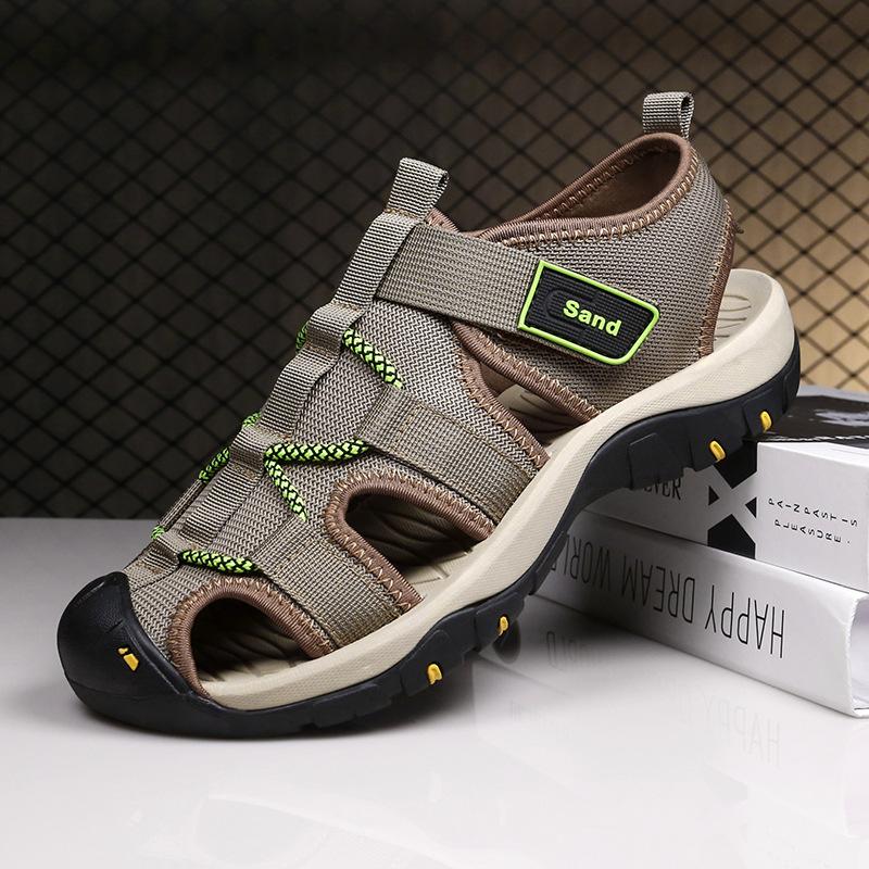 2025 summer breathable sandals 48 large size simple and versatile outdoor beach shoes wading non-slip lightweight hole shoes men