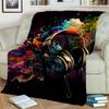 3D Colorful Musical Note Music Score Blanket,Soft Throw Blanket for Home Bedroom Bed Sofa Picnic Travel Office Cover Blanket Kid