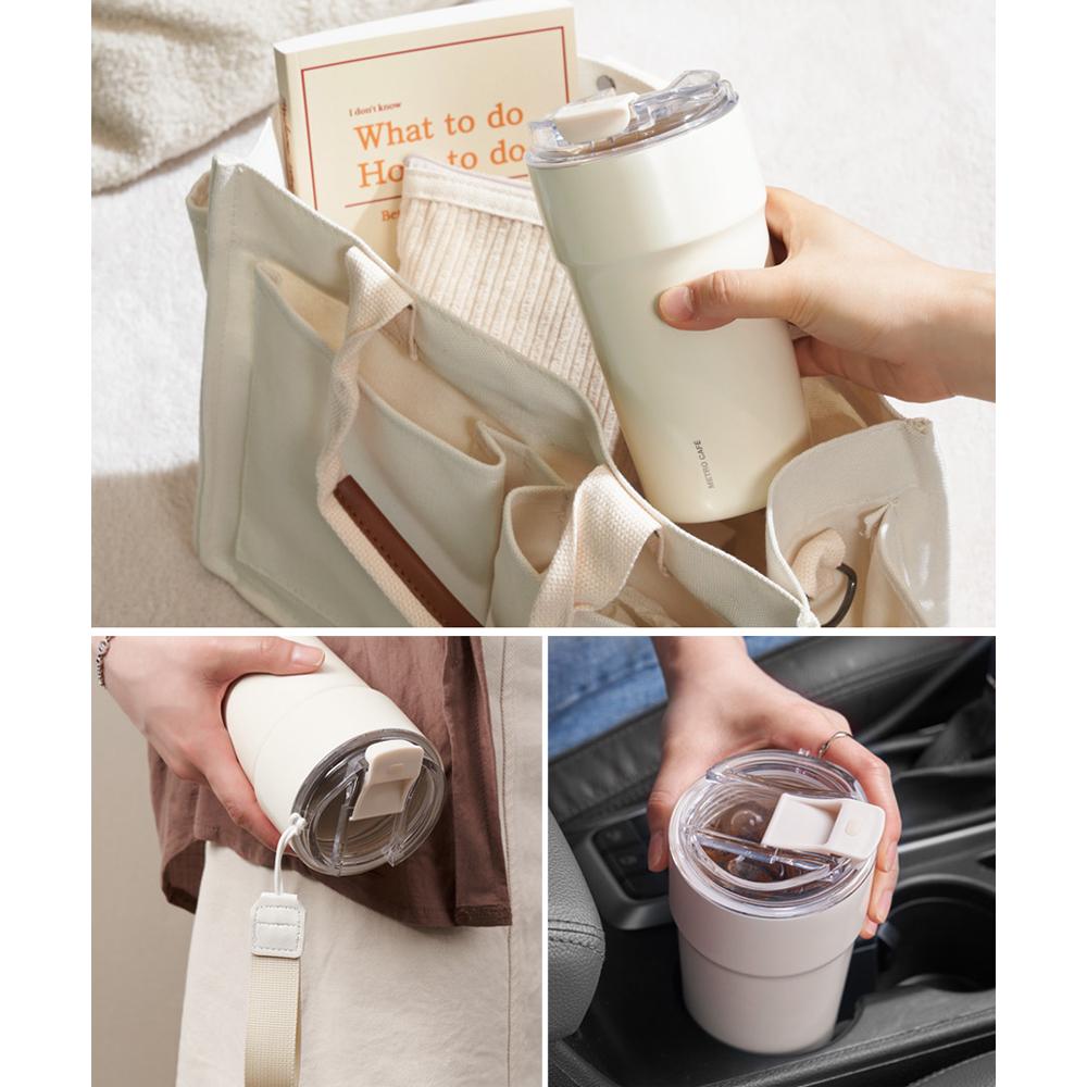 LocknLock Metro Cafe Ceramic Stainless Steel Vacuum Tumbler Coffee Mug 500ml Premium Insulated Bottle