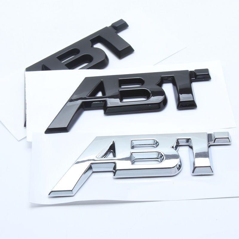 3D ABS ABT Sticker Car Rear Trunk Letter Logo Badge For A3 A4 A5 A7 A7 Q3 Q5 Q7 TT RS6 RS3 Accessories
